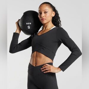 Gymshark crossover long sleeve crop top